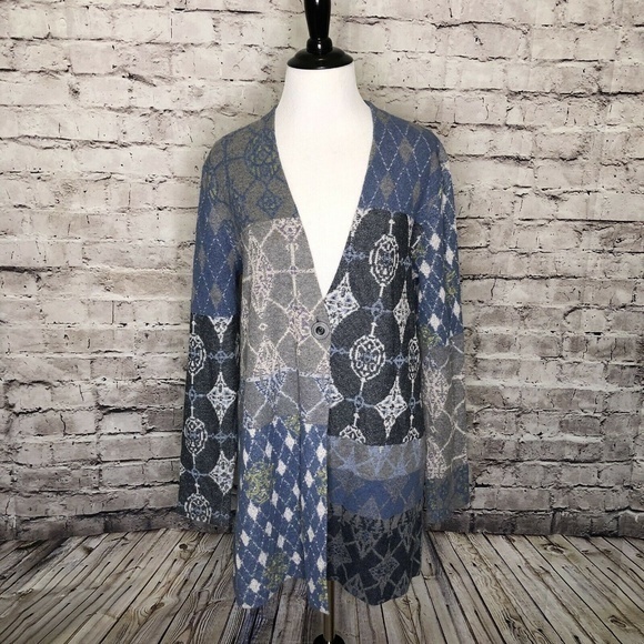 J Jill Blue Gray Single Button‎ Wool Blend Sz S - Picture 1 of 8